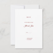 Modèle de carte de réponse de mariage élégant mini (Devant)