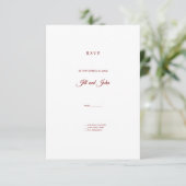 Modèle de carte de réponse de mariage élégant mini (Debout devant)