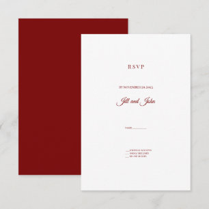 Modèle de carte de réponse de mariage élégant mini