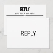 Modèle de carte de réponse de RSVP de mariage simp (Devant / Derrière)