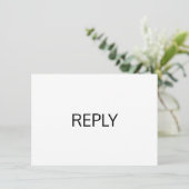 Modèle de carte de réponse de RSVP de mariage simp (Debout devant)
