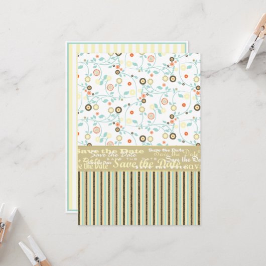 Modèle de carte de sauvegarde de date (Devant/Arrière en situation)