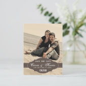 Modèle de carte de sauvegarde de date de photo vin (Debout devant)