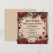 Modèle de carte de sauvegarde gothique avec crâne  (Devant / Derrière)