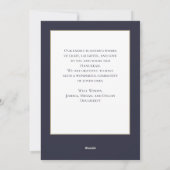 Modèle de carte de vacances de Hanukkah - Bleu fon (Dos)