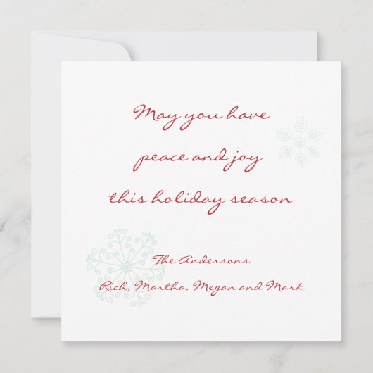 Modèle de carte de vacances Retro (Dos)