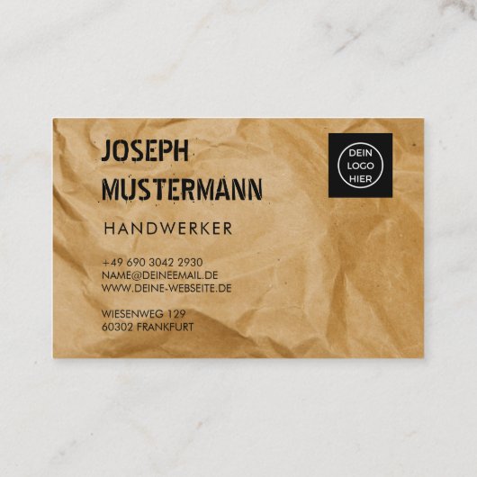 Modèle de carte de visite (Dos)