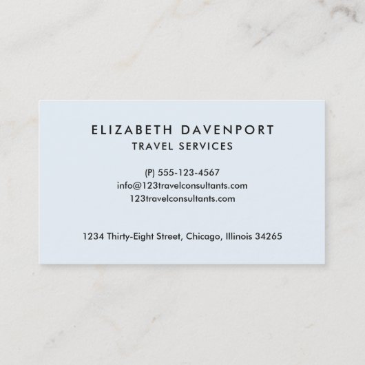 Modèle de carte de visite (Dos)