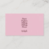 Modèle de carte de visite (Dos)