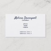 modèle de carte de visite 2 (Dos)