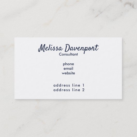 modèle de carte de visite 2 (Dos)