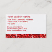 Modèle de carte de visite à bandes blanches rouges (Dos)