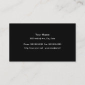 Modèle de carte de visite à clavier pour piano (Dos)