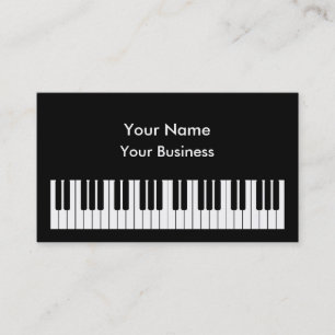Modèle de carte de visite à clavier pour piano