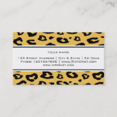 Modèle de carte de visite à imprimé léopard (Devant)