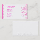 Modèle de carte de visite à jolie couleur rose (Devant / Derrière)