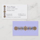 Modèle de carte de visite à la frontière florale a (Devant / Derrière)