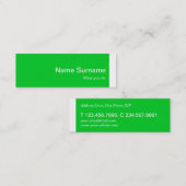 Modèle de carte de visite à profil mini moderne (Devant / Derrière)