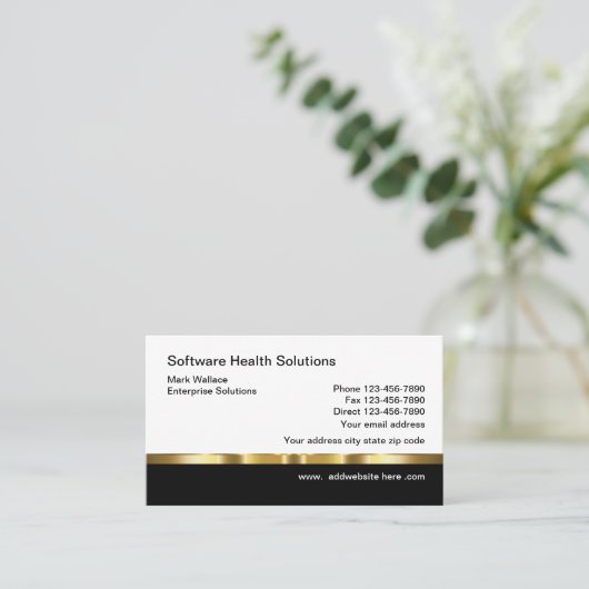 Modèle de carte de visite à thème de santé classiq (Debout devant)