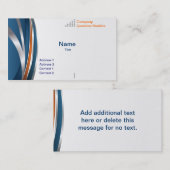 Modèle de carte de visite Abstrait bleu moderne (Devant / Derrière)