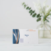 Modèle de carte de visite Abstrait bleu moderne (Debout devant)