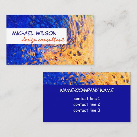 modèle de carte de visite abstrait moderne (Devant / Derrière)