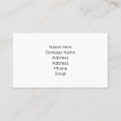 Modèle de carte de visite amusant (Dos)
