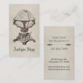 Modèle de carte de visite antique vintage Sepia (Devant / Derrière)