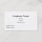 modèle de carte de visite aquarelle (Dos)