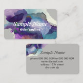 modèle de carte de visite aquarelle art abstrait (Devant / Derrière)
