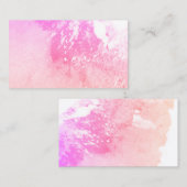 modèle de carte de visite art abstrait rose (Devant / Derrière)
