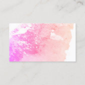 modèle de carte de visite art abstrait rose (Dos)