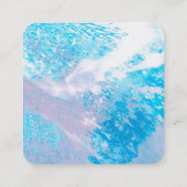 Modèle de carte de visite art abstrait splash bleu (Dos)