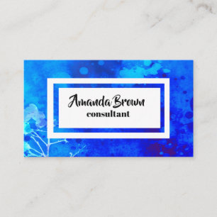 modèle de carte de visite art nature en bleu