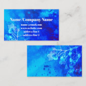modèle de carte de visite art nature en bleu (Devant / Derrière)