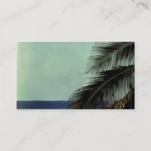 modèle de carte de visite art tropical palm feuill (Devant)