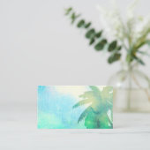 modèle de carte de visite art tropical palmier (Debout devant)