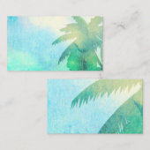 modèle de carte de visite art tropical palmier (Devant / Derrière)