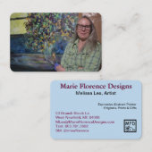 Modèle de carte de visite Artiste (Devant / Derrière)