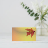 modèle de carte de visite automne feuille d'érable (Debout devant)