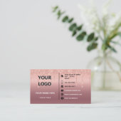 Modèle de carte de visite avec code QR et paillett (Debout devant)