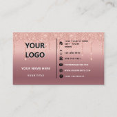 Modèle de carte de visite avec code QR et paillett (Devant)