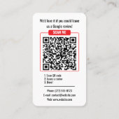 Modèle de carte de visite avec code QR pour les av (Dos)