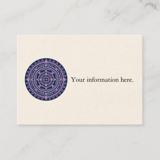 Modèle de carte de visite avec le mandala de (Devant)