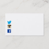 Modèle de carte de visite avec les icônes sociales (Dos)