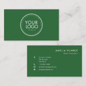 Modèle de carte de visite avec logo circulaire per (Devant / Derrière)