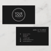 Modèle de carte de visite avec logo circulaire per (Devant / Derrière)