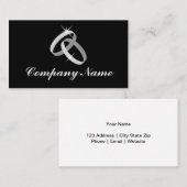Modèle de carte de visite avec logo de bagues en b (Devant / Derrière)