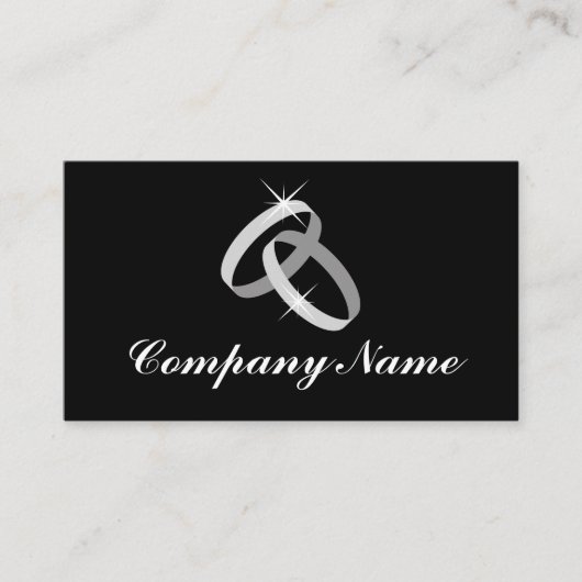 Modèle de carte de visite avec logo de bagues en b (Devant)