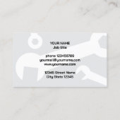Modèle de carte de visite avec logo de clé à main (Dos)